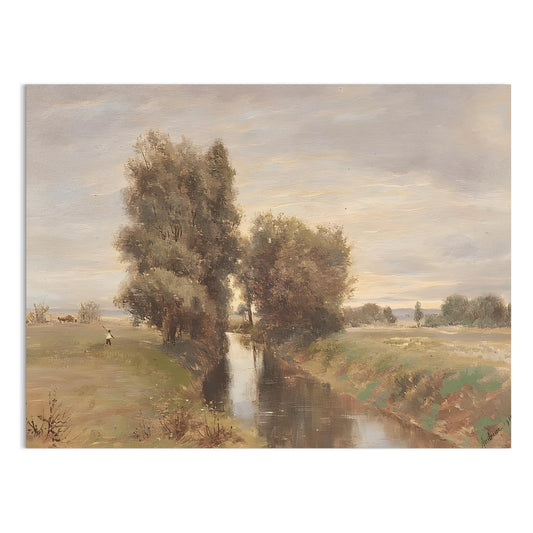 Premium Poster of Serenity in Nature Countryside Landscape Art Posters