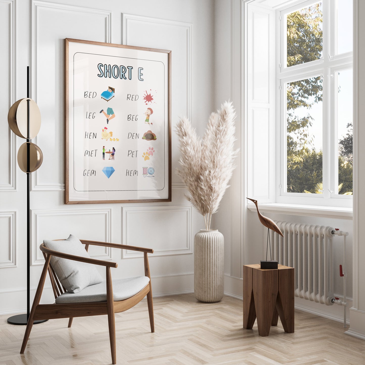 Premium Poster of Short E Sound Learning Activity Educational Posters