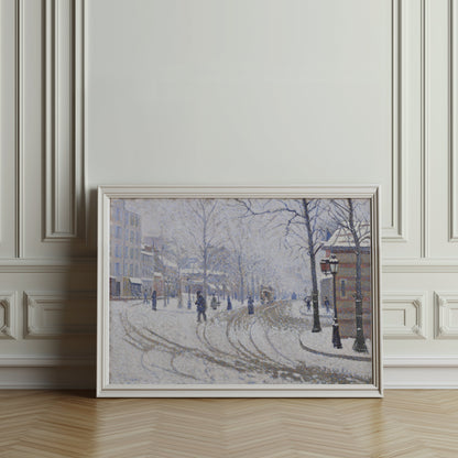 Premium Poster of Snowy Winter Street Scene Artwork Posters