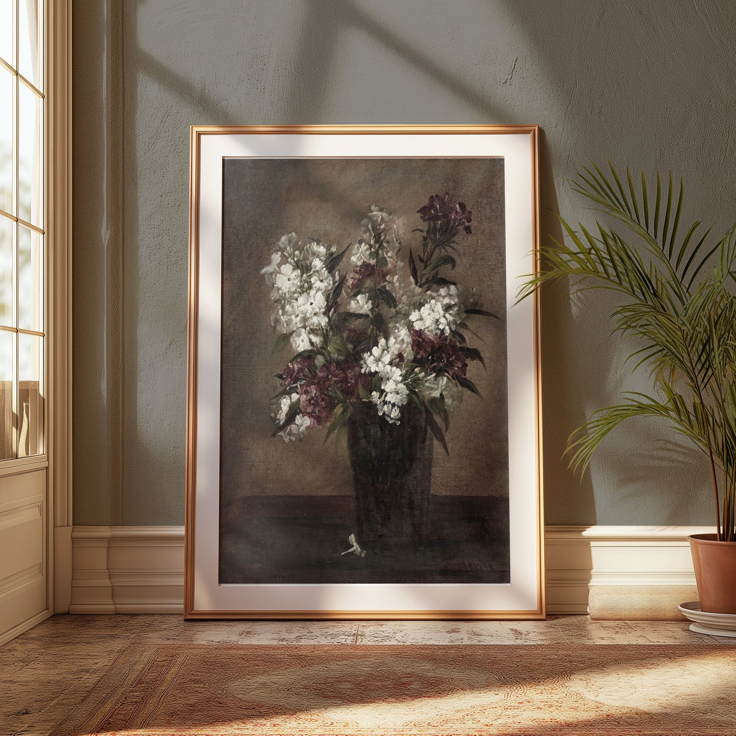 Premium Poster of Still Life Floral Bouquet in Vase Art Print Posters