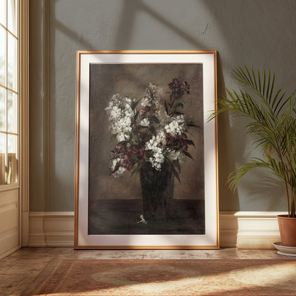 Premium Poster of Still Life Floral Bouquet in Vase Art Print Posters