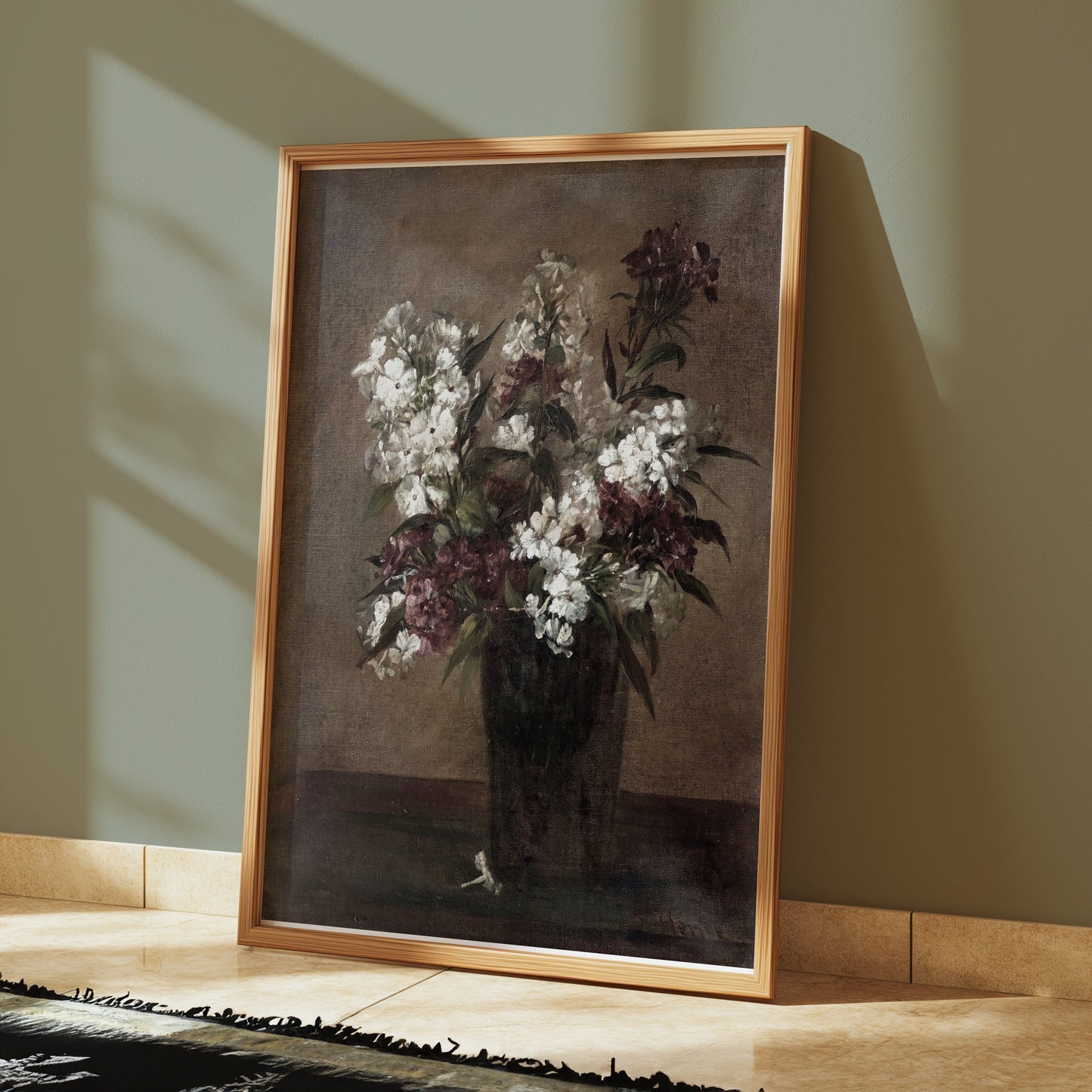 Premium Poster of Still Life Floral Bouquet in Vase Art Print Posters