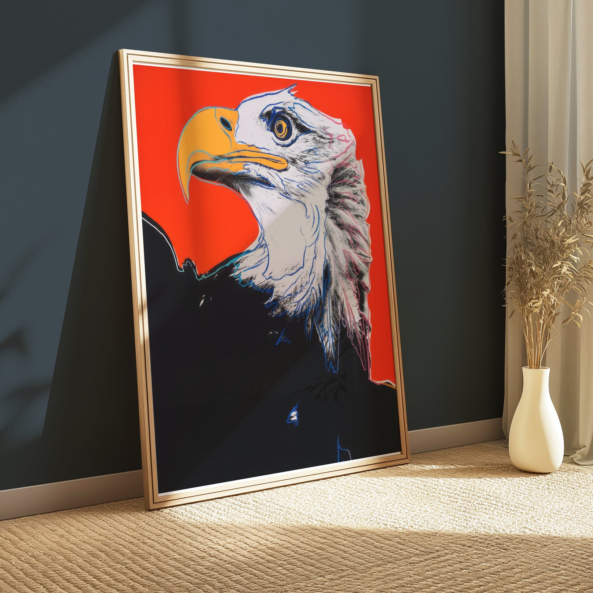 Premium Poster of Striking Bald Eagle Illustration Art for Home Posters