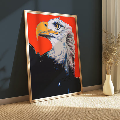 Premium Poster of Striking Bald Eagle Illustration Art for Home Posters