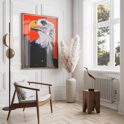 Premium Poster of Striking Bald Eagle Illustration Art for Home Posters