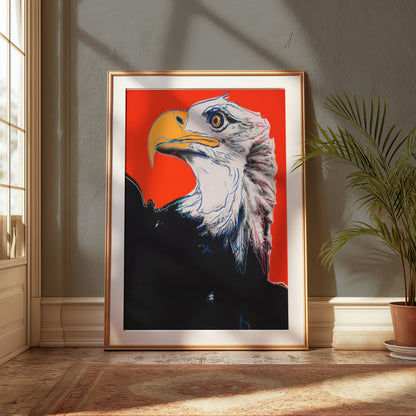 Premium Poster of Striking Bald Eagle Illustration Art for Home Posters