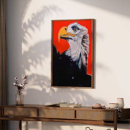Premium Poster of Striking Bald Eagle Illustration Art for Home Posters
