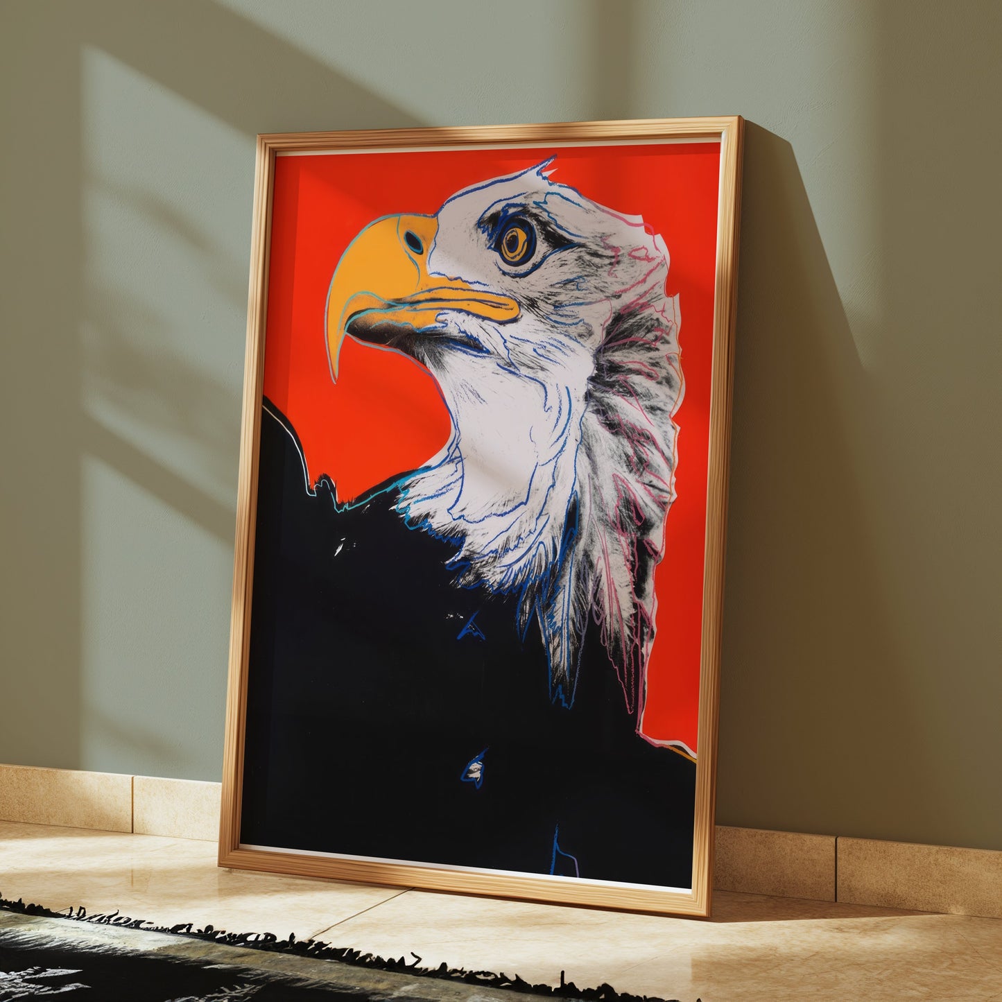 Premium Poster of Striking Bald Eagle Illustration Art for Home Posters