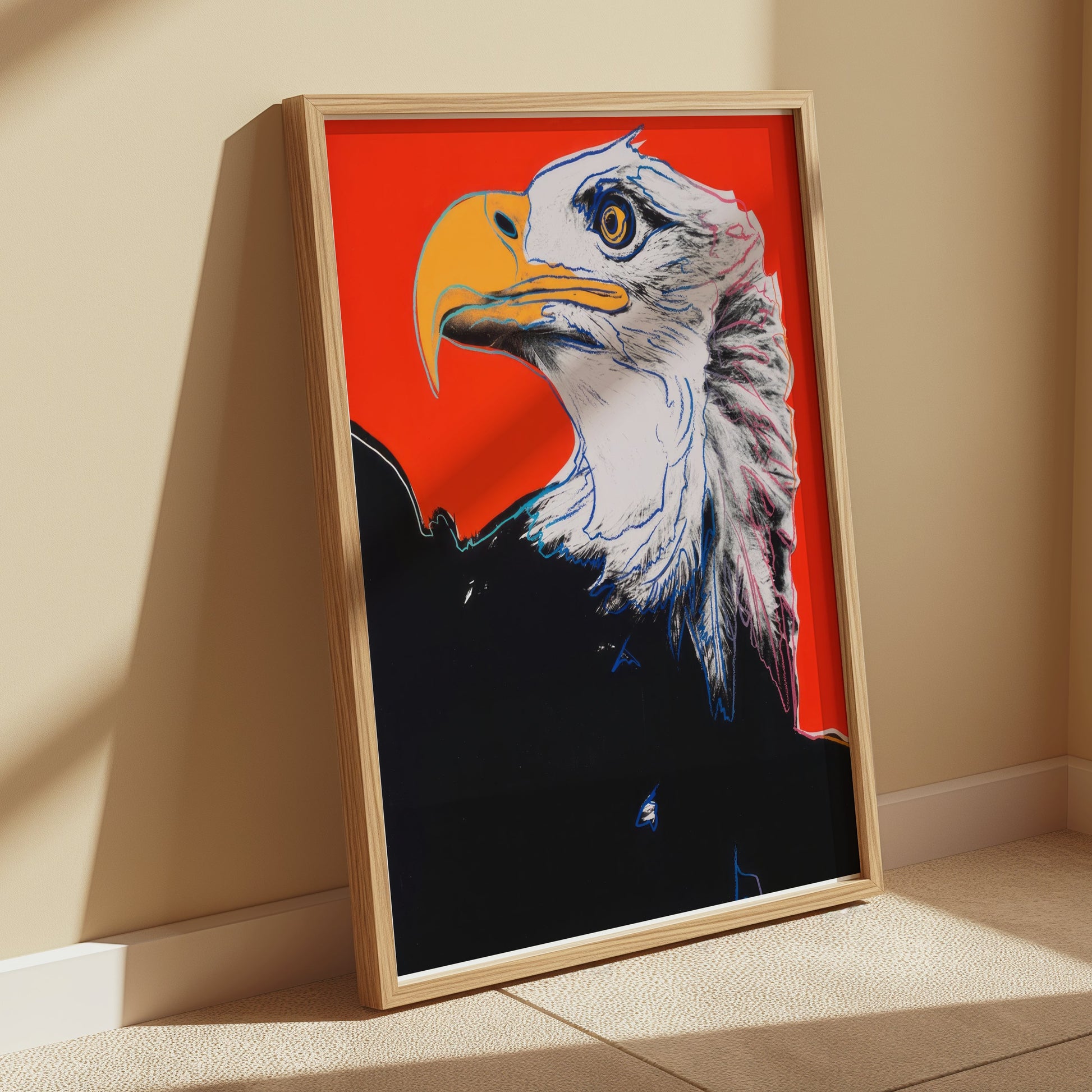 Premium Poster of Striking Bald Eagle Illustration Art for Home Posters