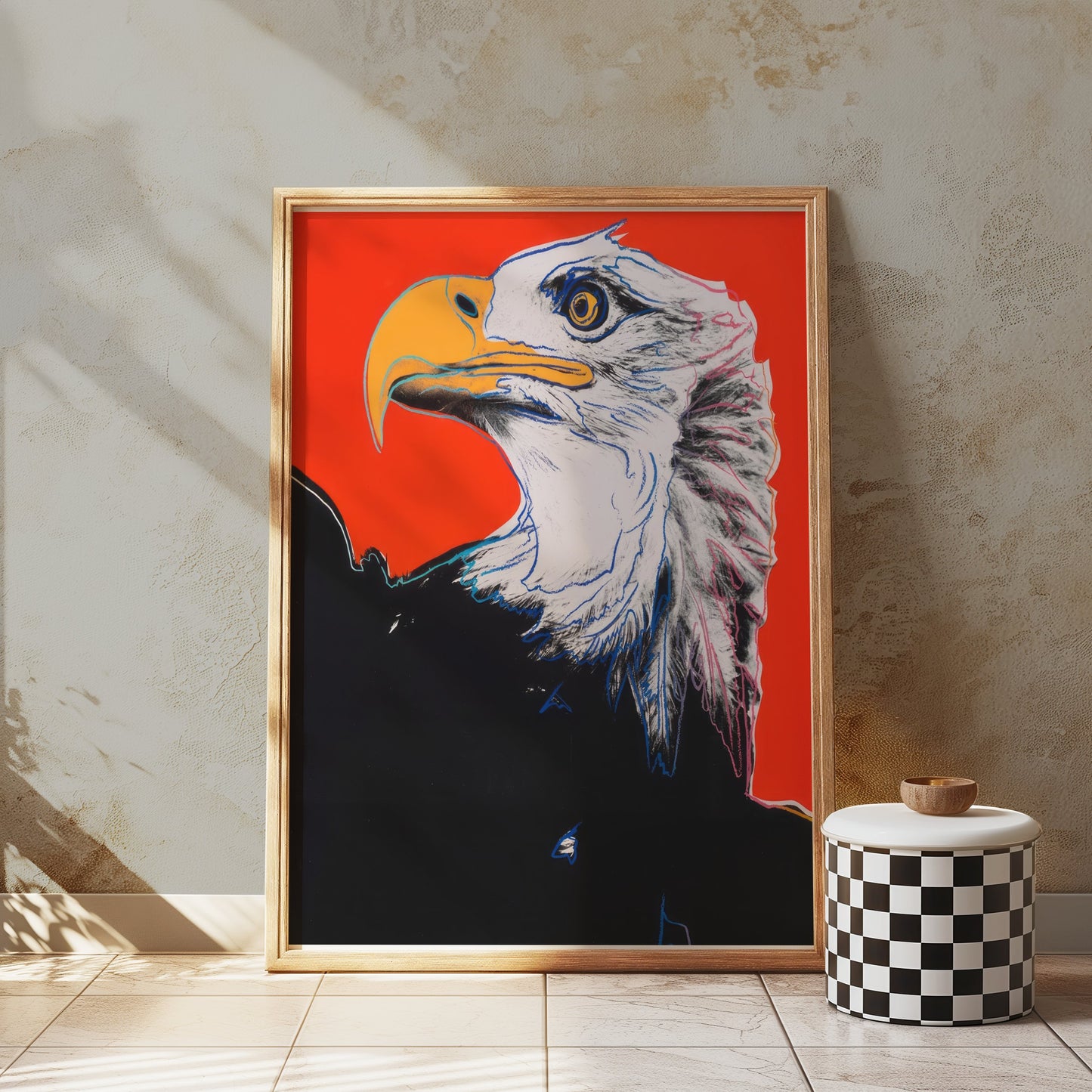 Premium Poster of Striking Bald Eagle Illustration Art for Home Posters