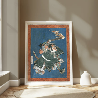 Premium Poster of Striking Japanese Samurai Torch in Hand Posters
