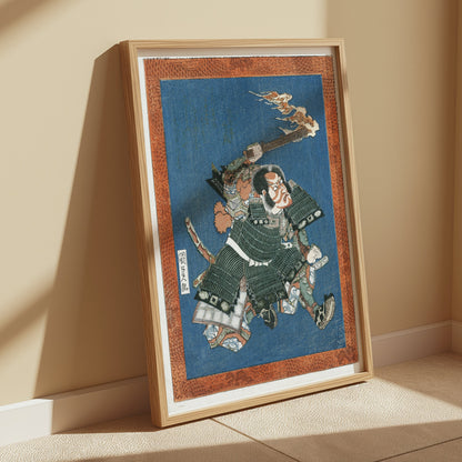 Premium Poster of Striking Japanese Samurai Torch in Hand Posters