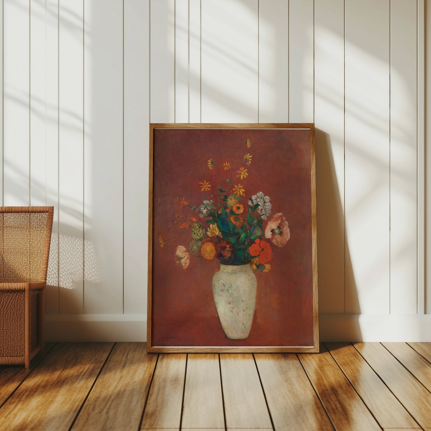 Premium Poster of Stunning Artistic Floral Vase with Vibrant Colors Posters