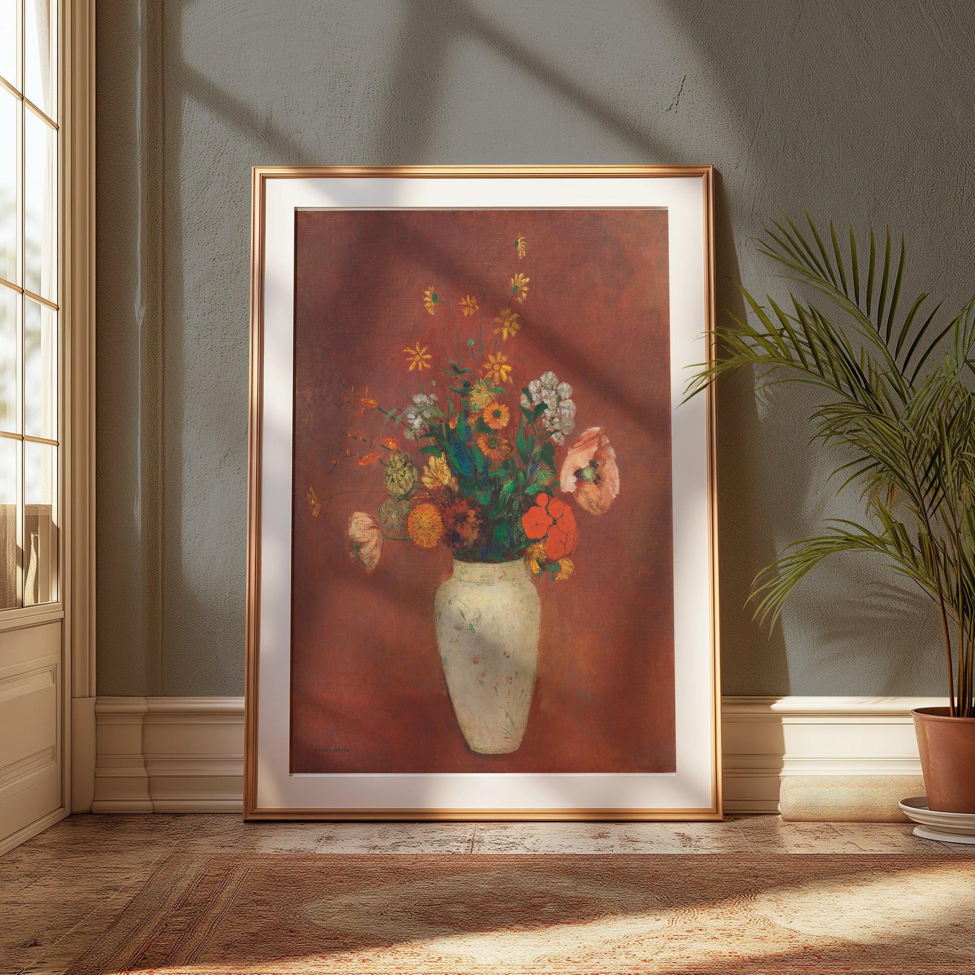 Premium Poster of Stunning Artistic Floral Vase with Vibrant Colors Posters
