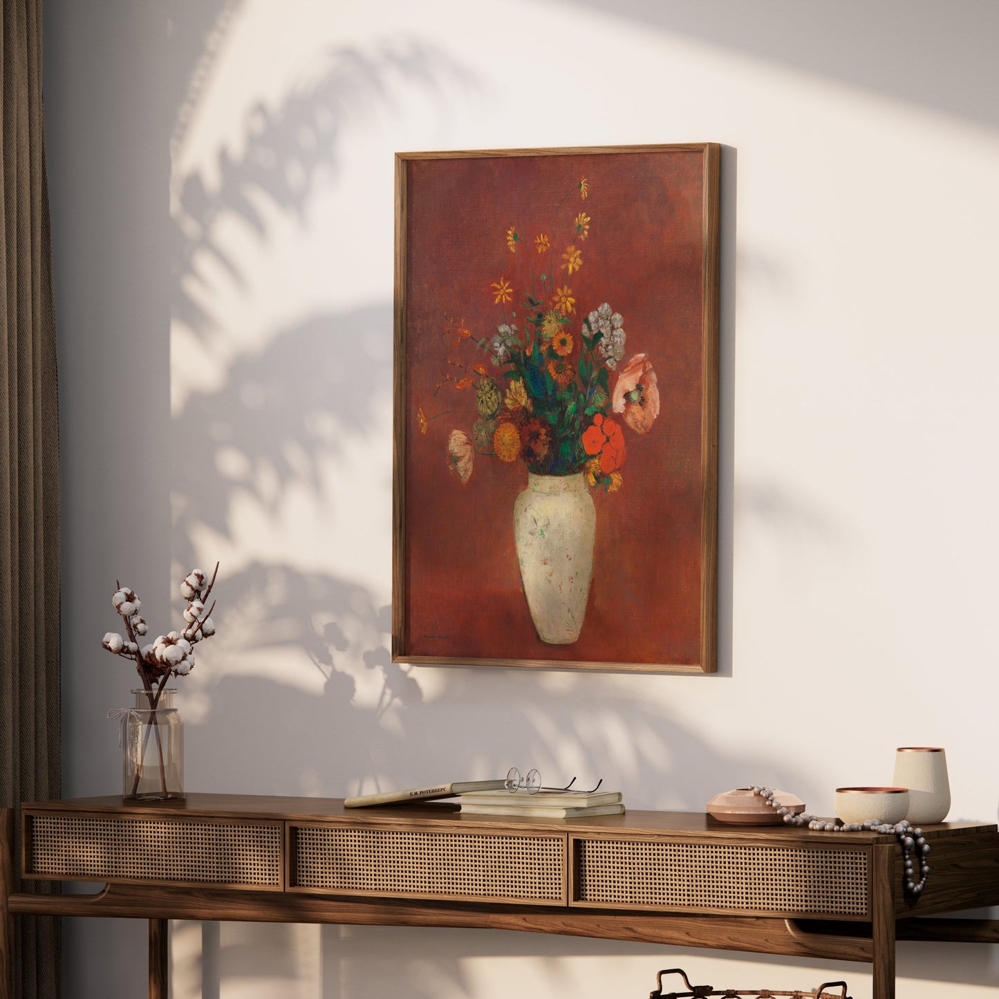 Premium Poster of Stunning Artistic Floral Vase with Vibrant Colors Posters