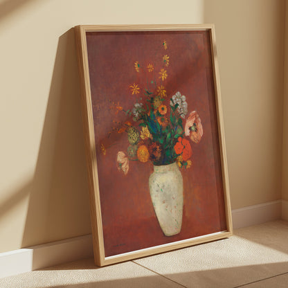 Premium Poster of Stunning Artistic Floral Vase with Vibrant Colors Posters
