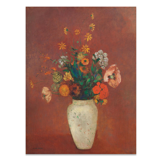 Premium Poster of Stunning Artistic Floral Vase with Vibrant Colors Posters