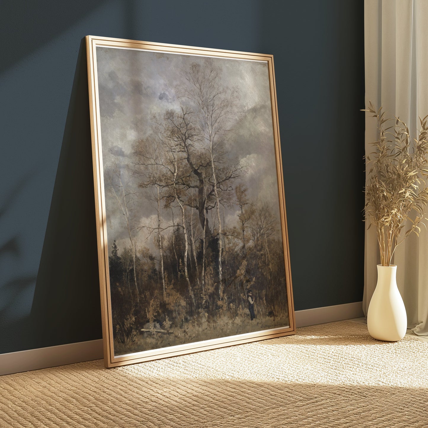 Premium Poster of Stunning Autumn Trees With Overcast Sky Art Posters