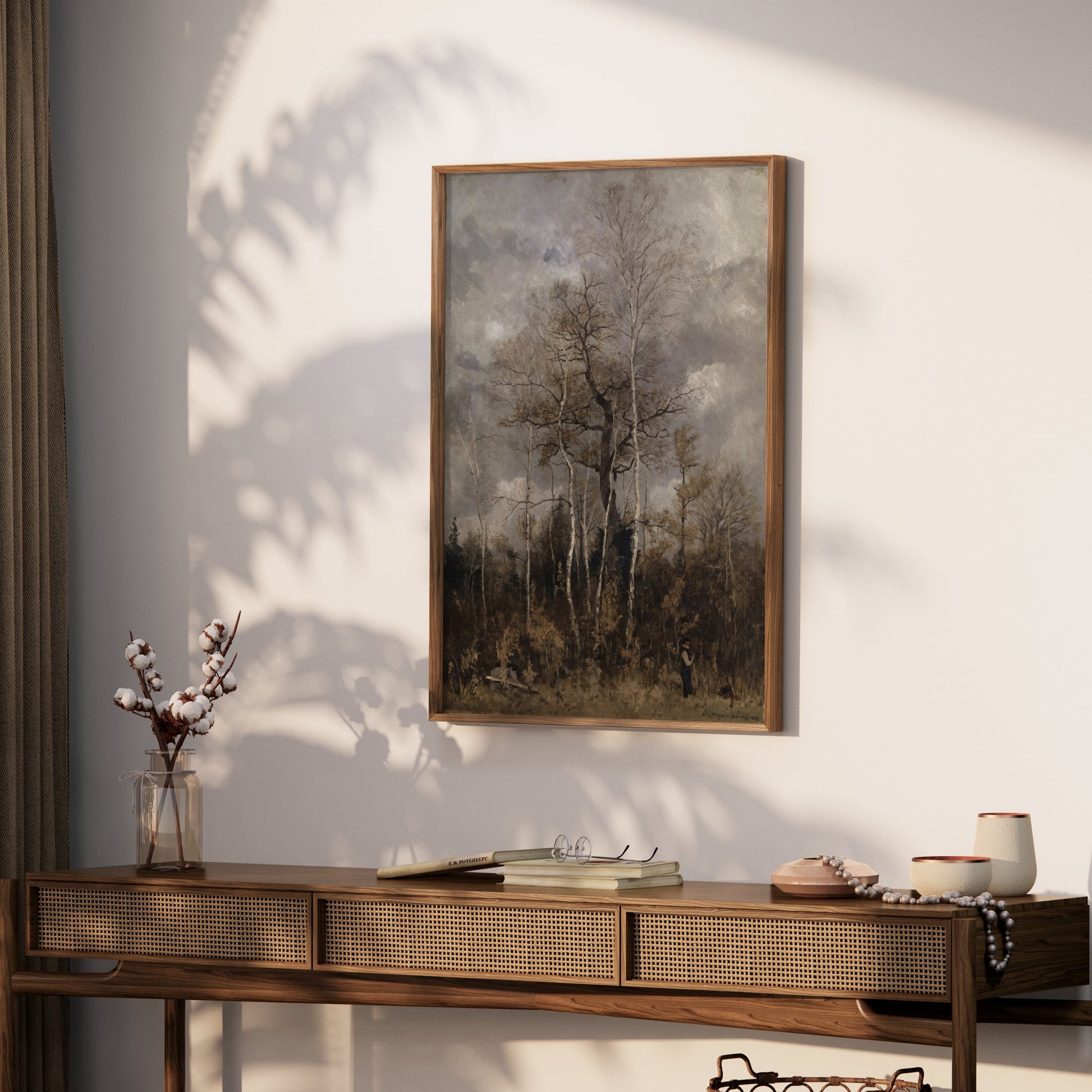 Premium Poster of Stunning Autumn Trees With Overcast Sky Art Posters