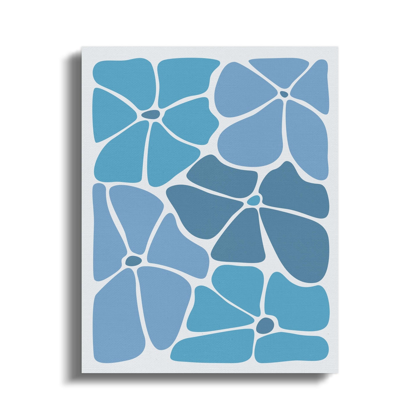 Premium Poster of Stunning Blue Floral Wall Art for Home Decor Canvas Wraps