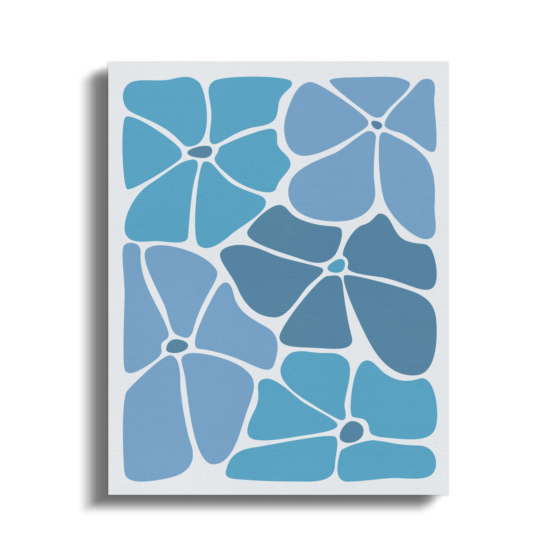 Premium Poster of Stunning Blue Floral Wall Art for Home Decor Canvas Wraps