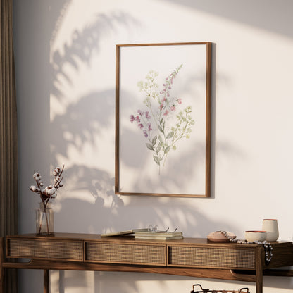 Premium Poster of Stunning Botanical Pastel Flower Art Print Posters
