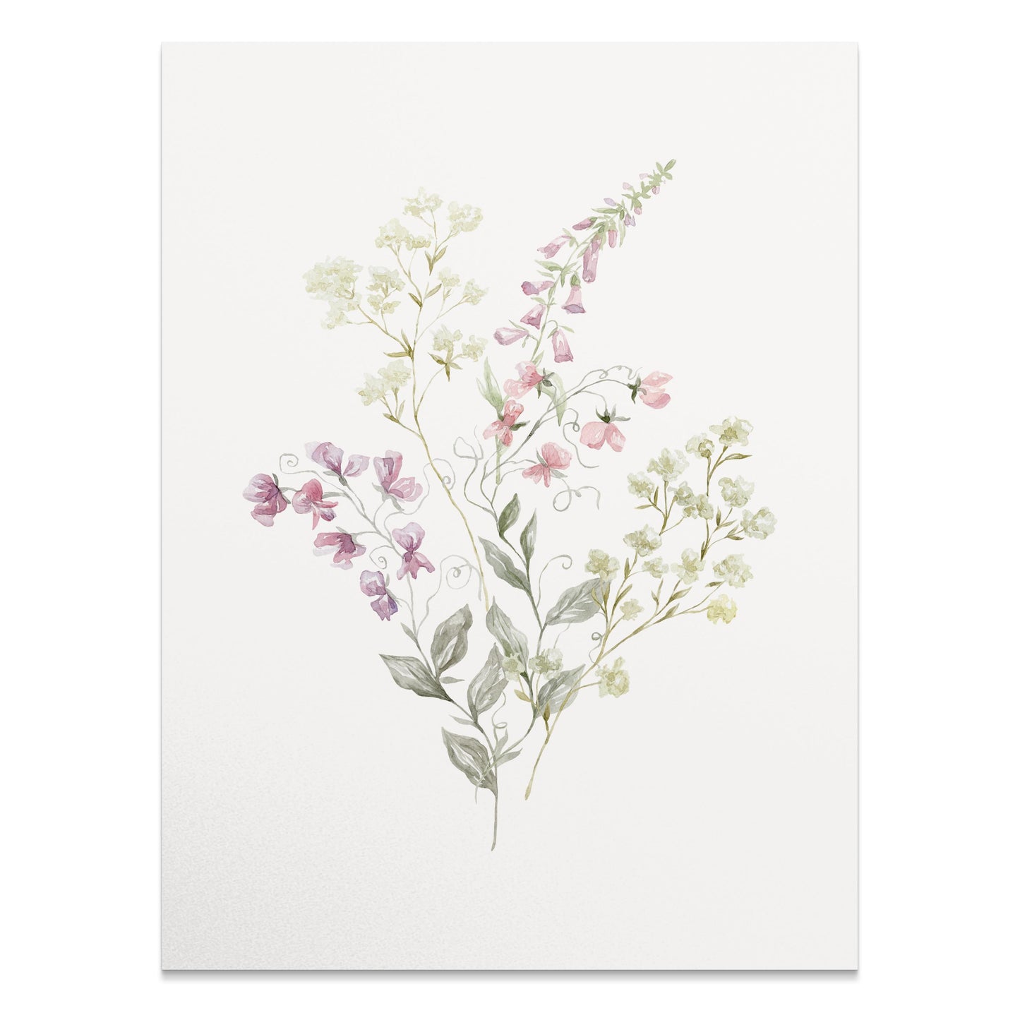 Premium Poster of Stunning Botanical Pastel Flower Art Print Posters