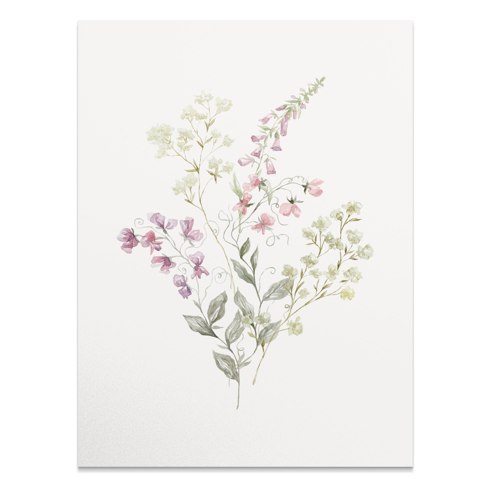 Premium Poster of Stunning Botanical Pastel Flower Art Print Posters