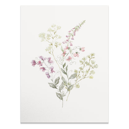 Premium Poster of Stunning Botanical Pastel Flower Art Print Posters