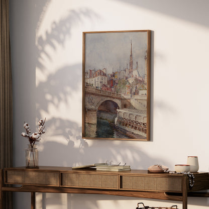 Premium Poster of Stunning Bridge and Cityscape Art Print Posters