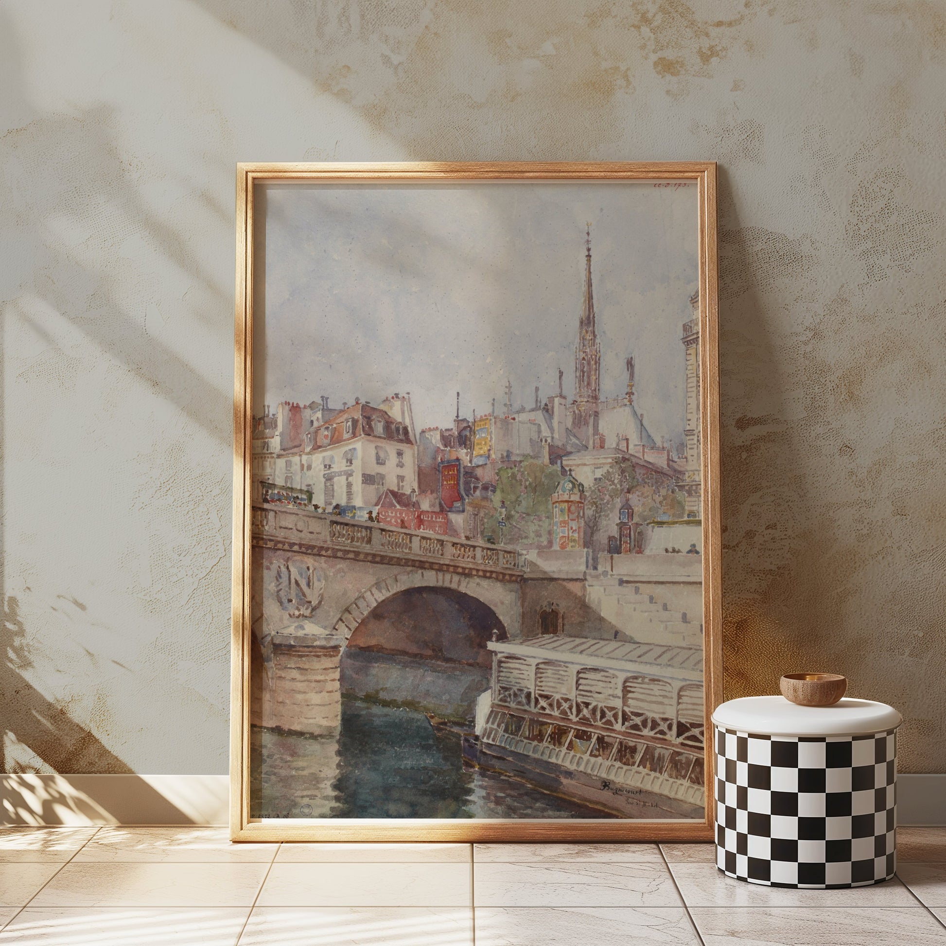 Premium Poster of Stunning Bridge and Cityscape Art Print Posters