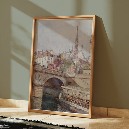 Premium Poster of Stunning Bridge and Cityscape Art Print Posters