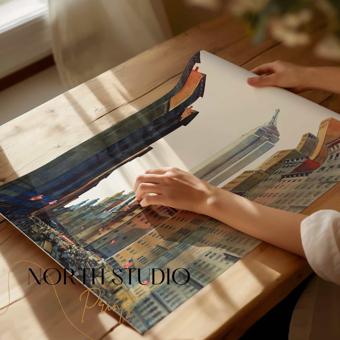 Premium Poster of Stunning Cityscape Poster of Skyscraper and City Life