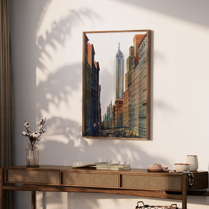 Premium Poster of Stunning Cityscape Poster of Skyscraper and City Life