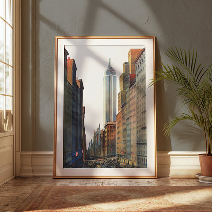Premium Poster of Stunning Cityscape Poster of Skyscraper and City Life