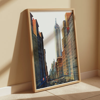 Premium Poster of Stunning Cityscape Poster of Skyscraper and City Life