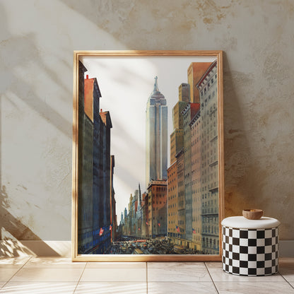 Premium Poster of Stunning Cityscape Poster of Skyscraper and City Life