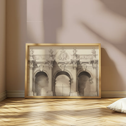 Premium Poster of Stunning Classical Architectural Illustration Posters