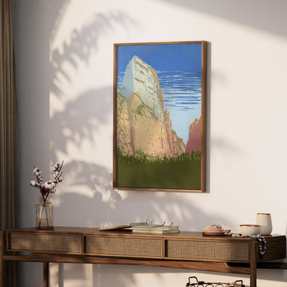 Premium Poster of Stunning Cliffside Scene Nature Art Wall Decor Posters
