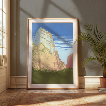 Premium Poster of Stunning Cliffside Scene Nature Art Wall Decor Posters
