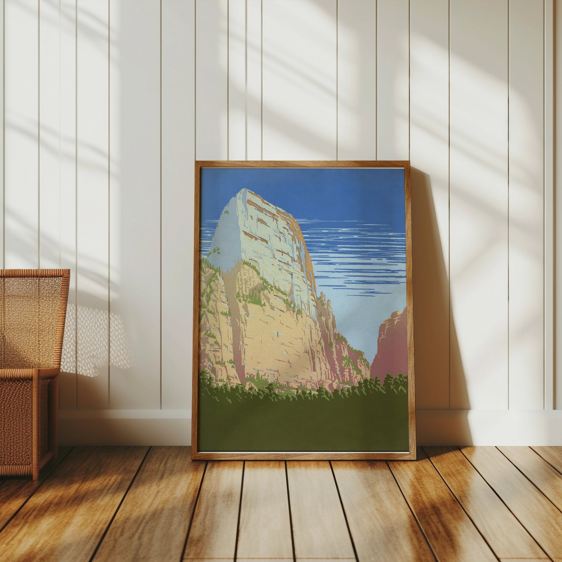 Premium Poster of Stunning Cliffside Scene Nature Art Wall Decor Posters