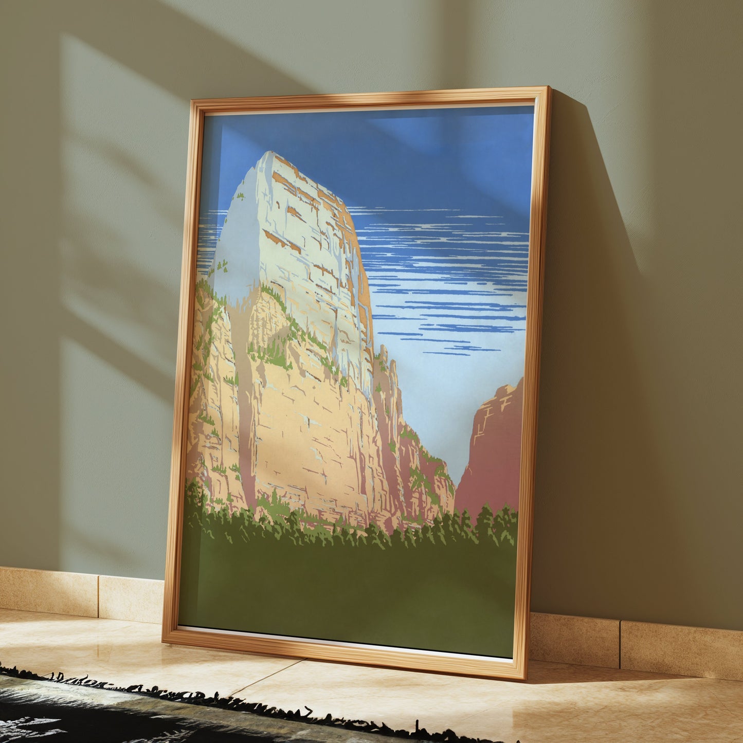 Premium Poster of Stunning Cliffside Scene Nature Art Wall Decor Posters