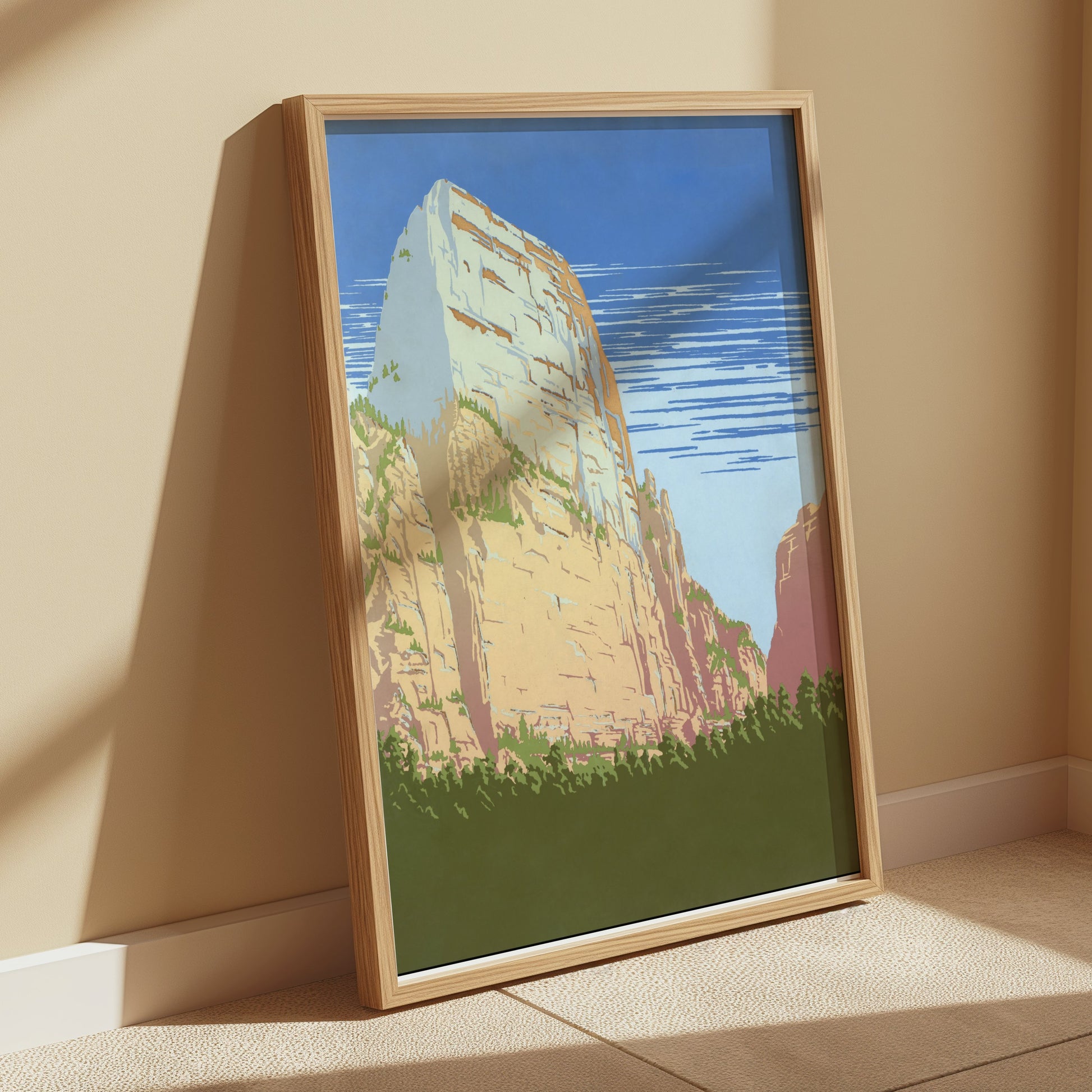 Premium Poster of Stunning Cliffside Scene Nature Art Wall Decor Posters