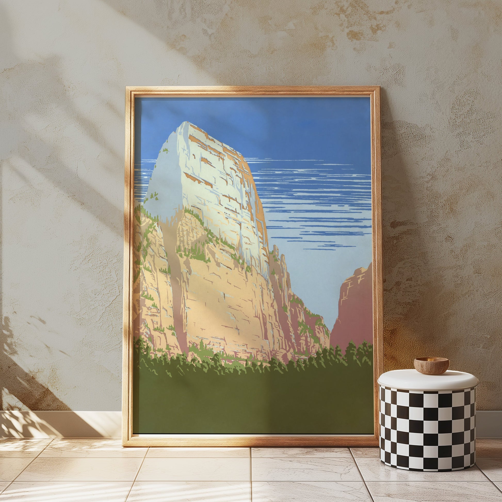Premium Poster of Stunning Cliffside Scene Nature Art Wall Decor Posters