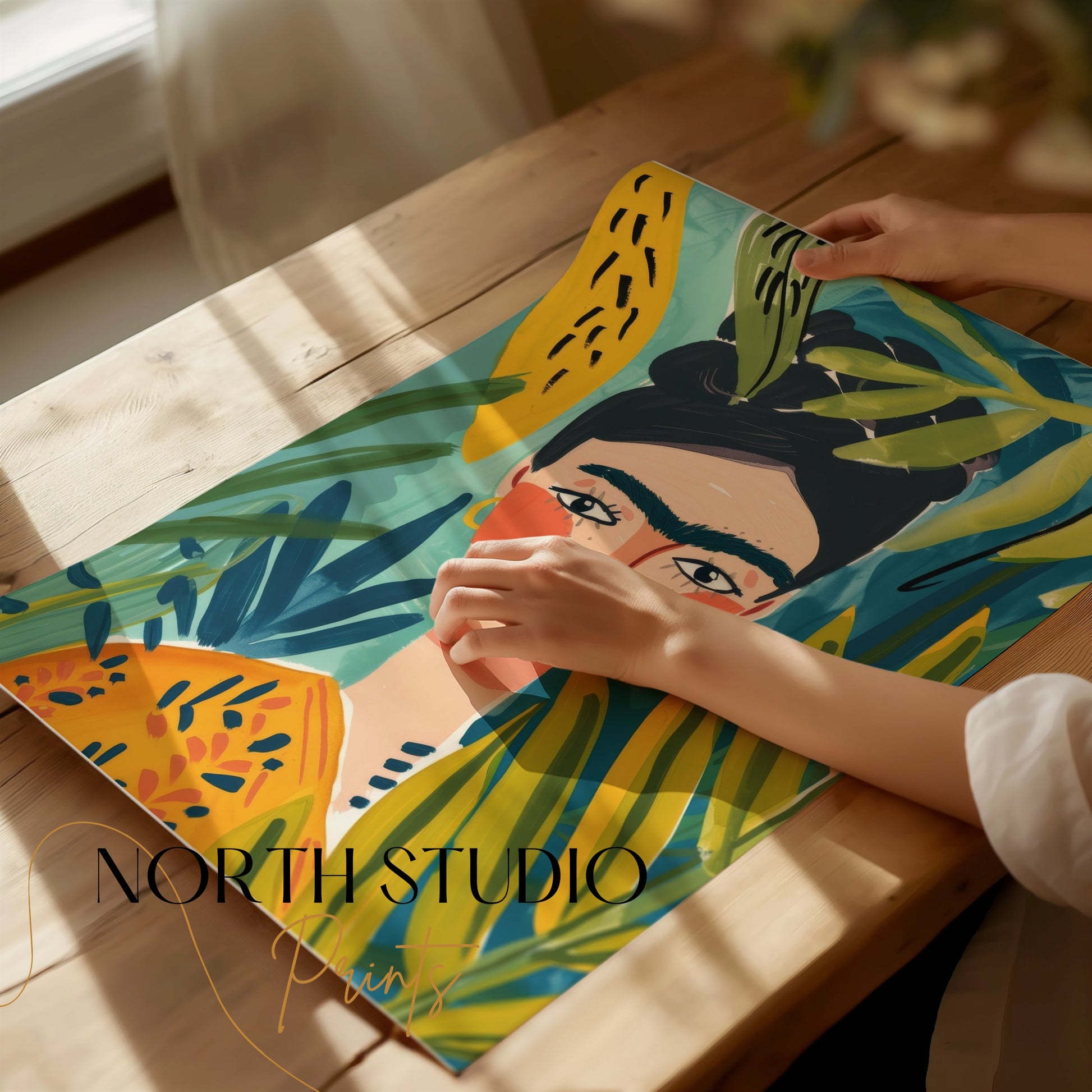 Premium Poster of Stunning Colorful Portrait Art By Leafy Designs Posters