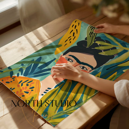 Premium Poster of Stunning Colorful Portrait Art By Leafy Designs Posters