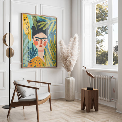 Premium Poster of Stunning Colorful Portrait Art By Leafy Designs Posters
