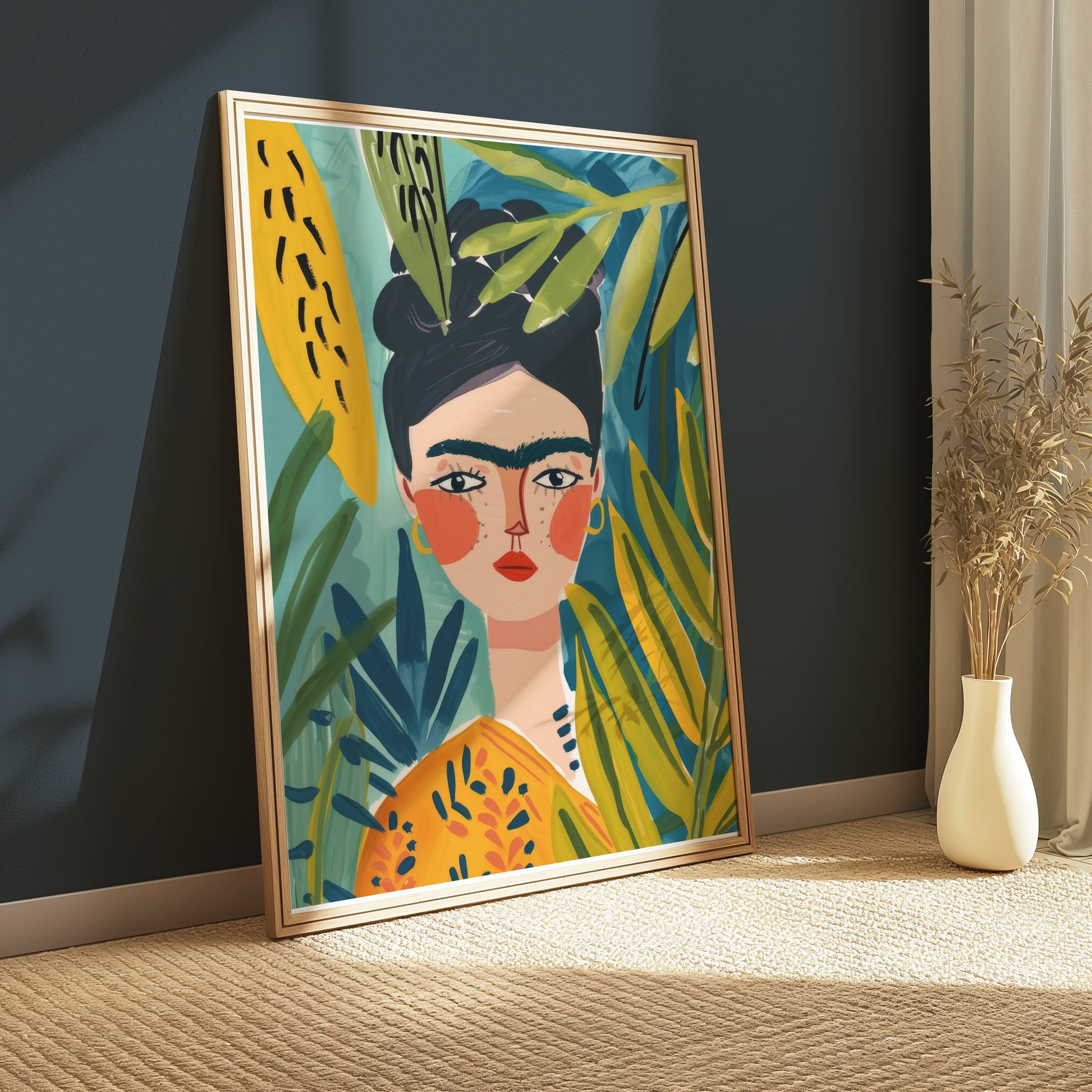 Premium Poster of Stunning Colorful Portrait Art By Leafy Designs Posters