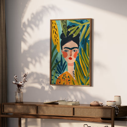 Premium Poster of Stunning Colorful Portrait Art By Leafy Designs Posters