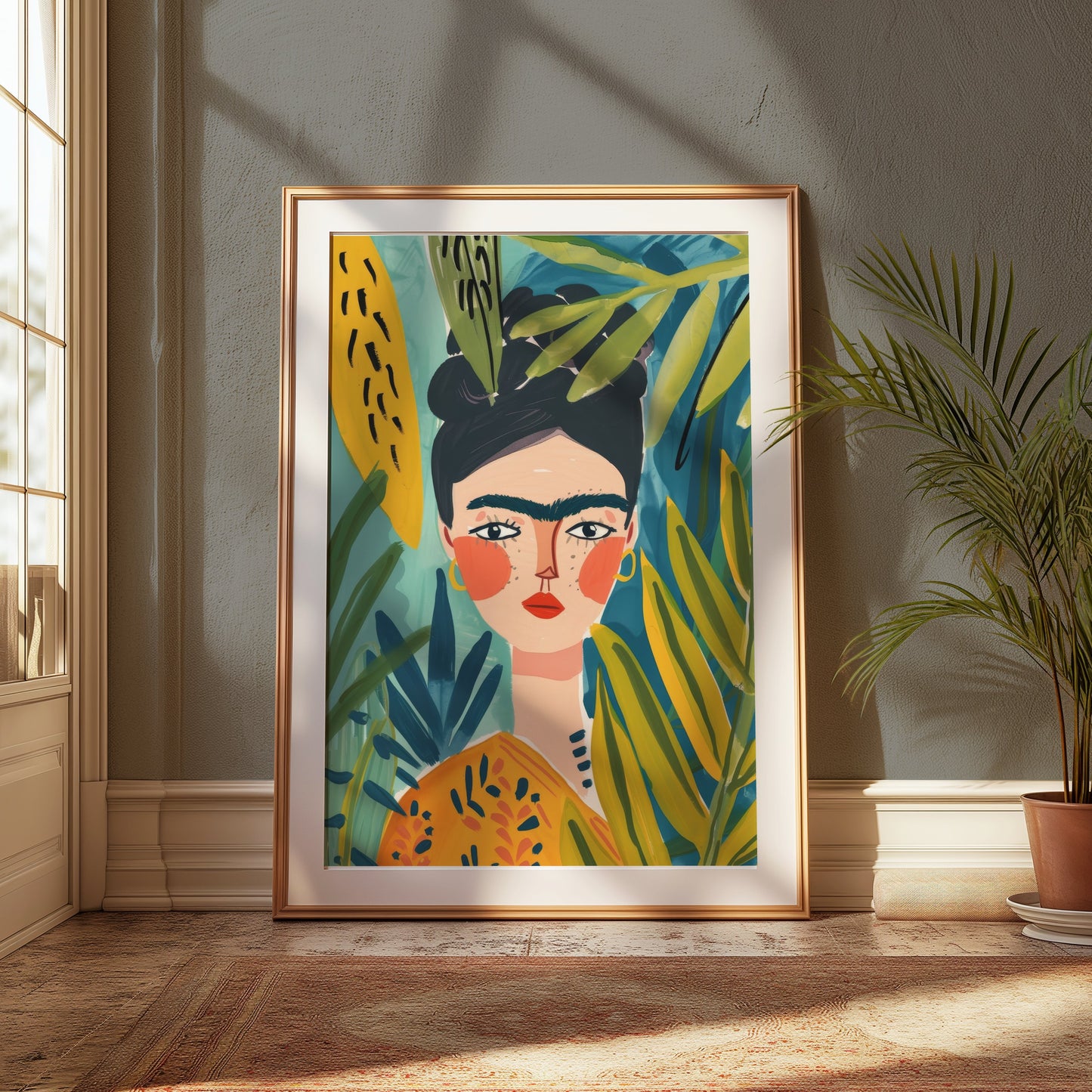 Premium Poster of Stunning Colorful Portrait Art By Leafy Designs Posters